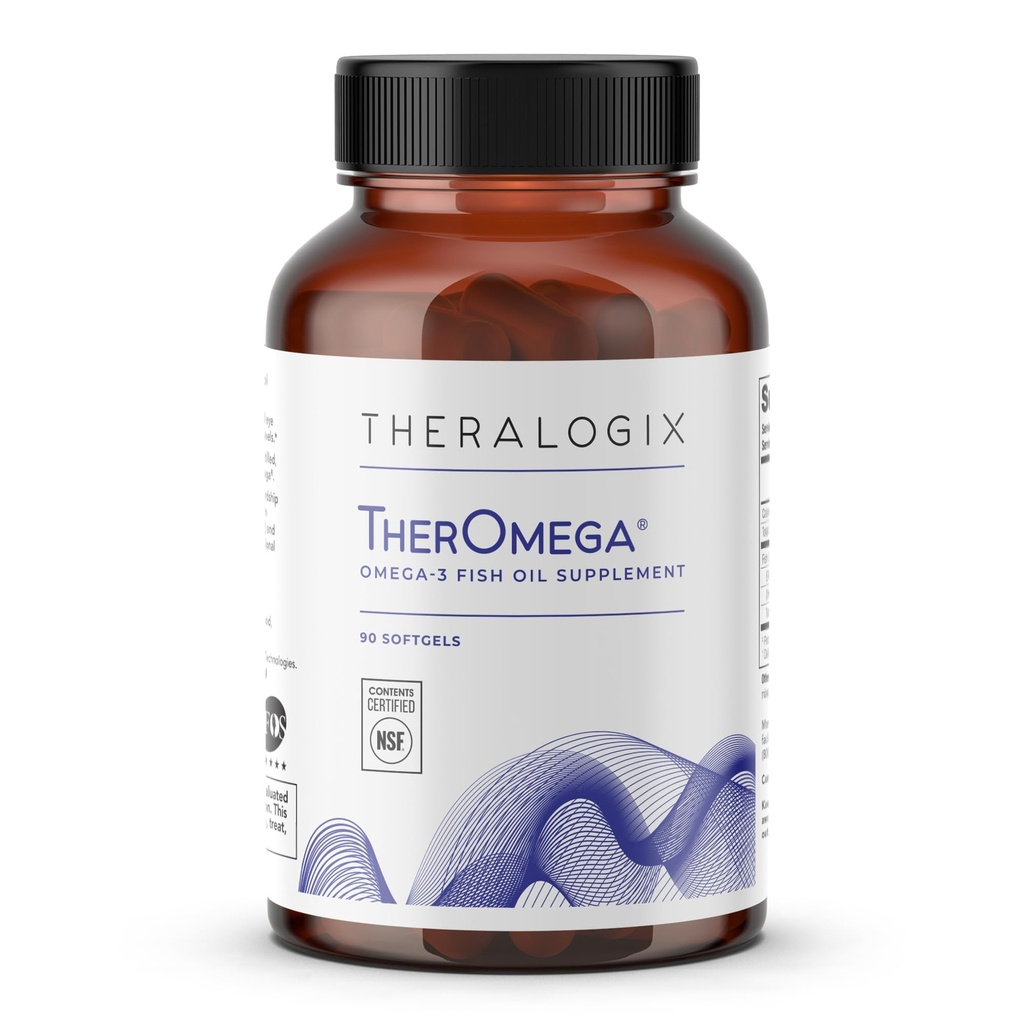 Theralogix TherOmega Omega-3 Tambahan Minyak Ikan - Mendukung Jantung, Otak, Imune & Gabungan Kesehatan * - 700 mg DHA & EPA dari Wild Alaska Pollock - Sustainably Dipakai - NSF Cerfufied - 90 Softgeels