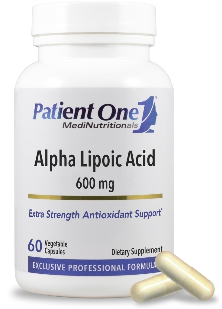 Pasien Satu Alpha Lipoic Acid (ALA) 600 mg 124; Antioksidant Suplemen untuk mendukung Kesehatan Nerve dan Hati * £124; 60 Kapsul