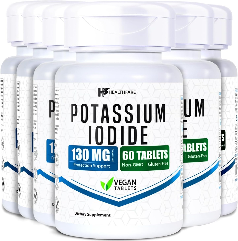 HealthFare Potasium Iodide Tablet 126; 130 mg 124; 360 Fast-Dissoling Tablets (6 Pack)