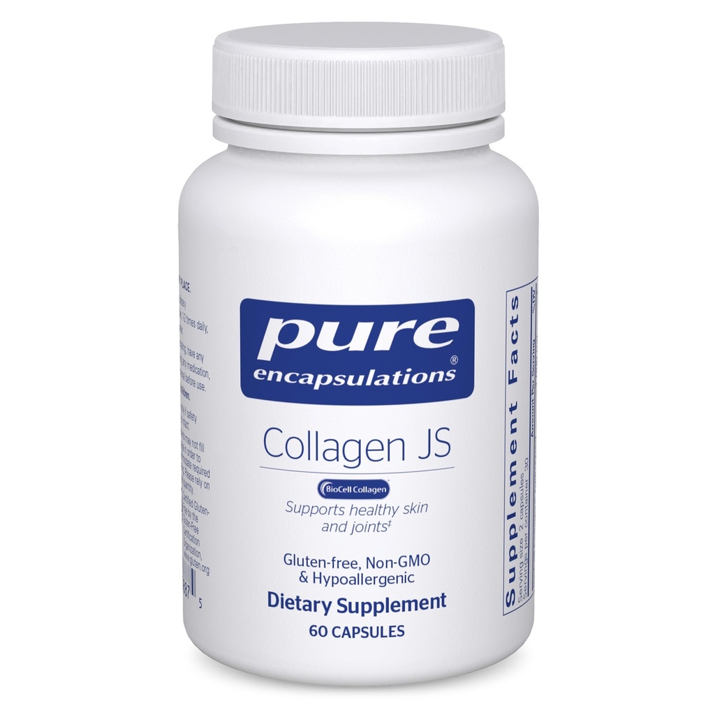 Encapsulasi Murni Collagen JS - Skin & Gabungan Kesehatan * - 1.000 mg Hydrolyzed Biocell Collagen - Gluten Free & Non- GMO - 60 Kapsul