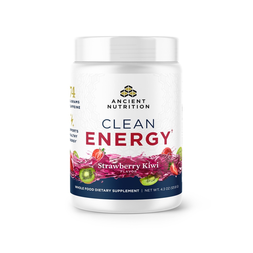 Powder Energi Bersih Nutrition kuno, Strawberry Kiwi, Mendukung Energi Kesehatan dan Kesehatan Kognitif, Promoses Kesetaraan Mental dan Fokus, 30 Hamba