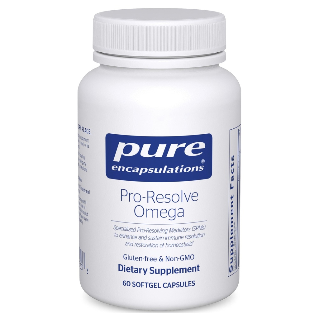 Encapsulasi Murni Pro- Resolve Omega 124; Omega-3 Acids Gendut untuk Kesehatan Kardiovaskular 124; 60 Softgel Capsules