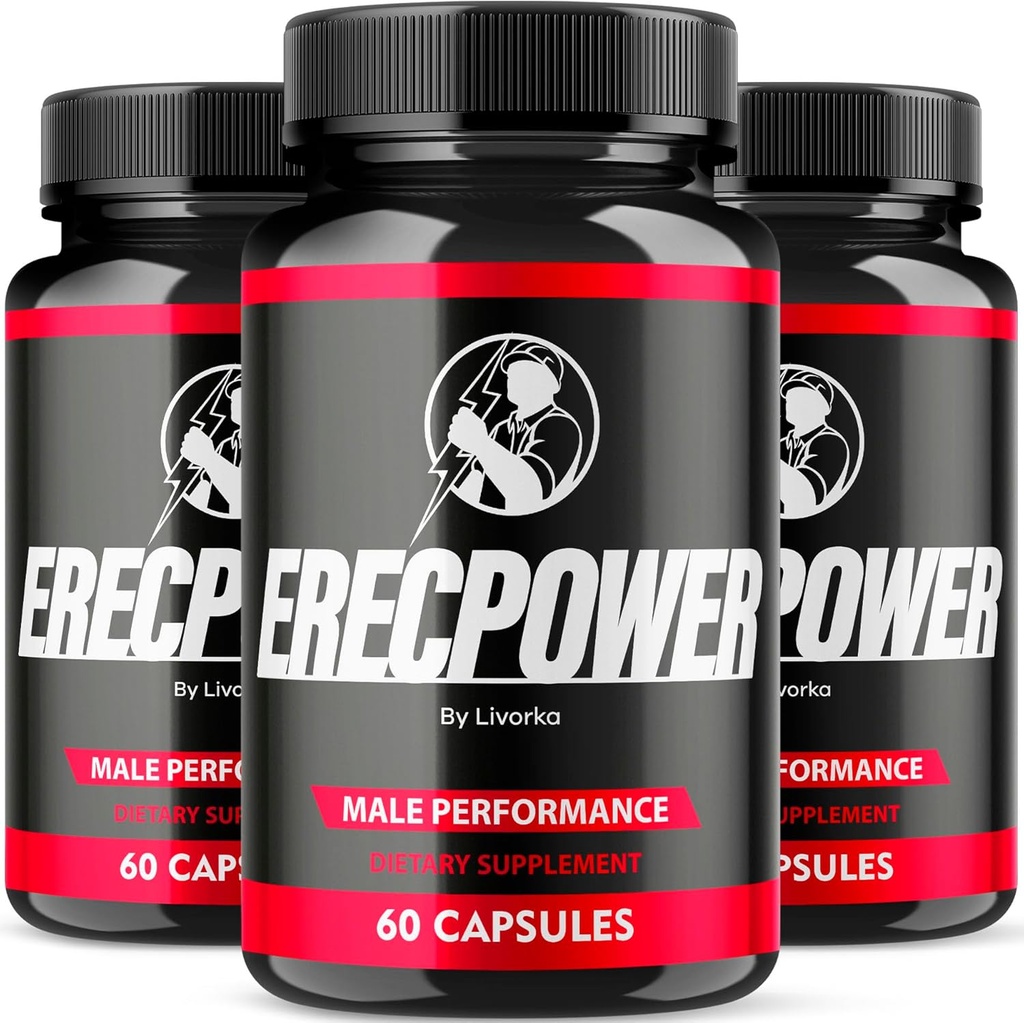(3 Pack) Erecpower untuk Katup Tambahan Pria, Pil Erecpower Semua Ingrediens Natural, Erecpower Asli Formula, Erecpower Vitamin Dukungan, Review Ericpower, 180 Kasules selama 3 bulan