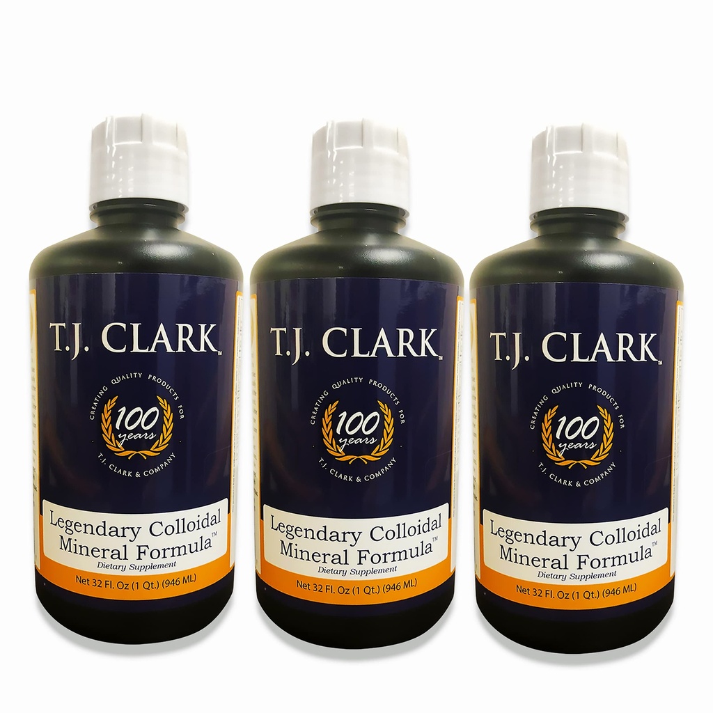 T.J. Clark Legendary Colloidal Mineral Formula 32 fm. oz (3 Paket) oleh T.J. Clark