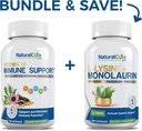Natural Cure Labs Bundle: Dukungan kekebalan + L- Lysine + Monolaurin