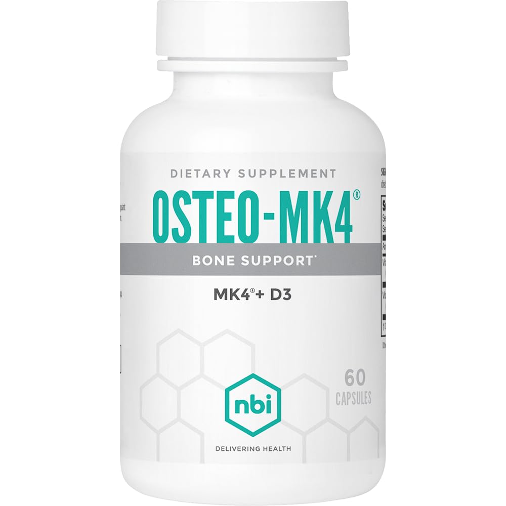 NBI Osteo- MK4 Bone Duck Dukung 128; Vitamin D & K Complex 14; 45mg Vitamin K2 (MK4) untuk Strong Bone Health & Fungsi 124; 60ct Vecsules Capsules