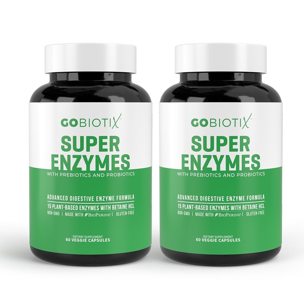 GOBIOTIX Digetical Enzymes Supplement with Pregrance and Progories for Women and Men
