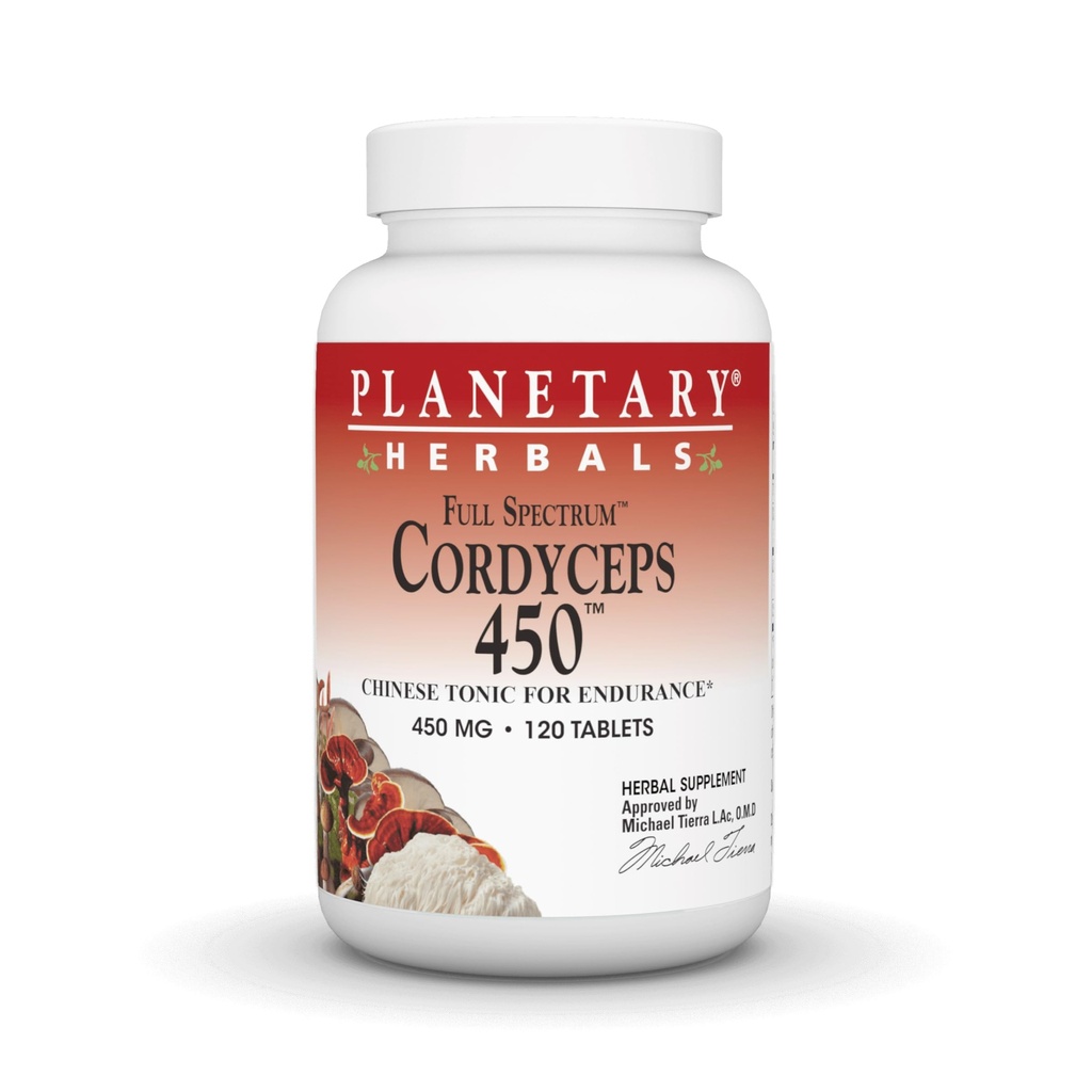 Planet Herbal Cordyceps 450 Spectrum Penuh, Tonik Cina untuk Endurance
