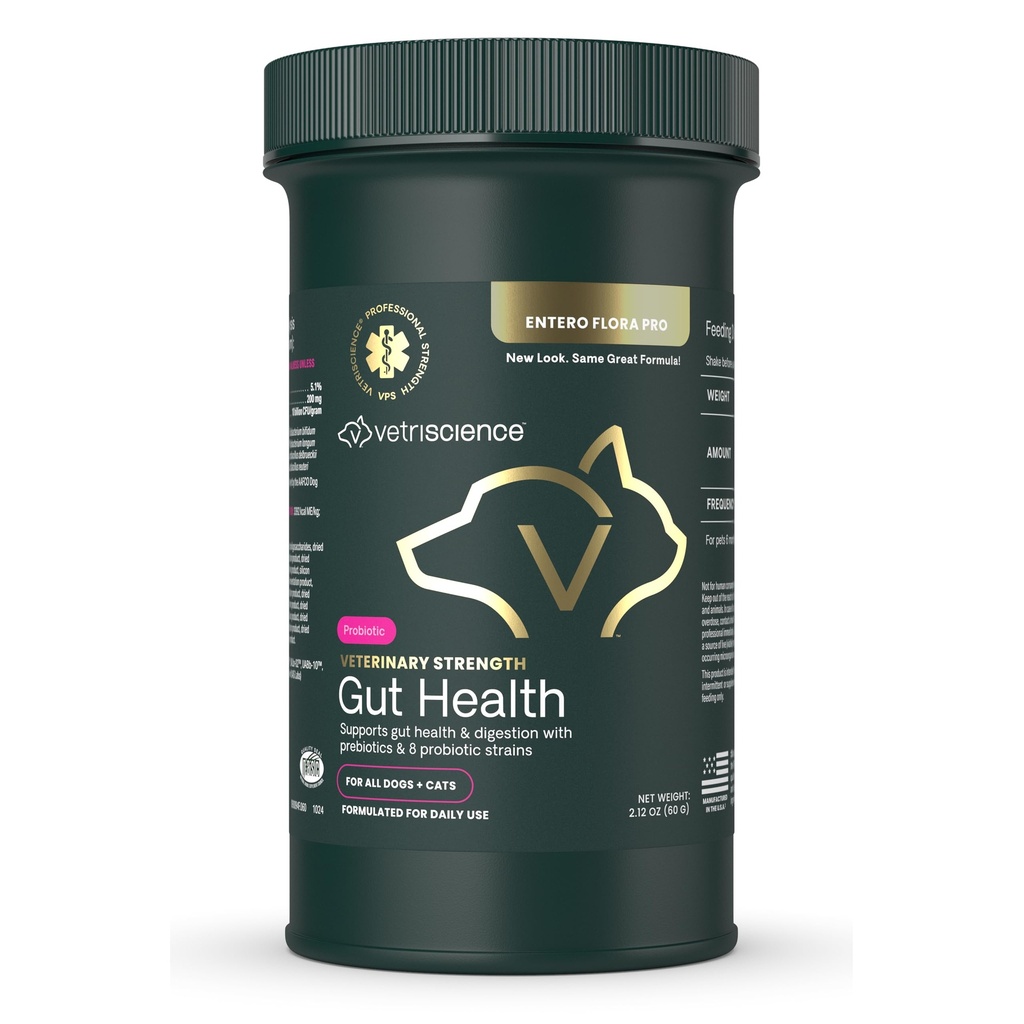 VetriScience Veterinary Power Gut Health Powder - Gut Health Supplement for Pets - Imunity Support - Pets Probiotic Poader Friendly - Tastless & Odorless - 60