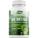 100% Rambut Murni, Skin, dan Nails Vitamin dengan Super Blend Formula Biotin, Dirancang untuk Mendukung Radiant Beauty, Rambut, Kulit dan Nail Kesehatan Baik Perempuan dan Pria