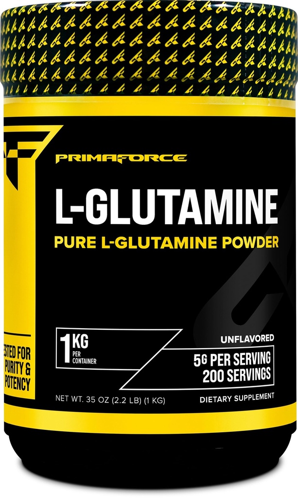Pra-force L- Glutamine Powder 1000 Grams (1 KG) Unhafeared-Pure L-Glutamine Powder, 5g per Serving, GMO-Free, Gluten- Free, 200 Servings