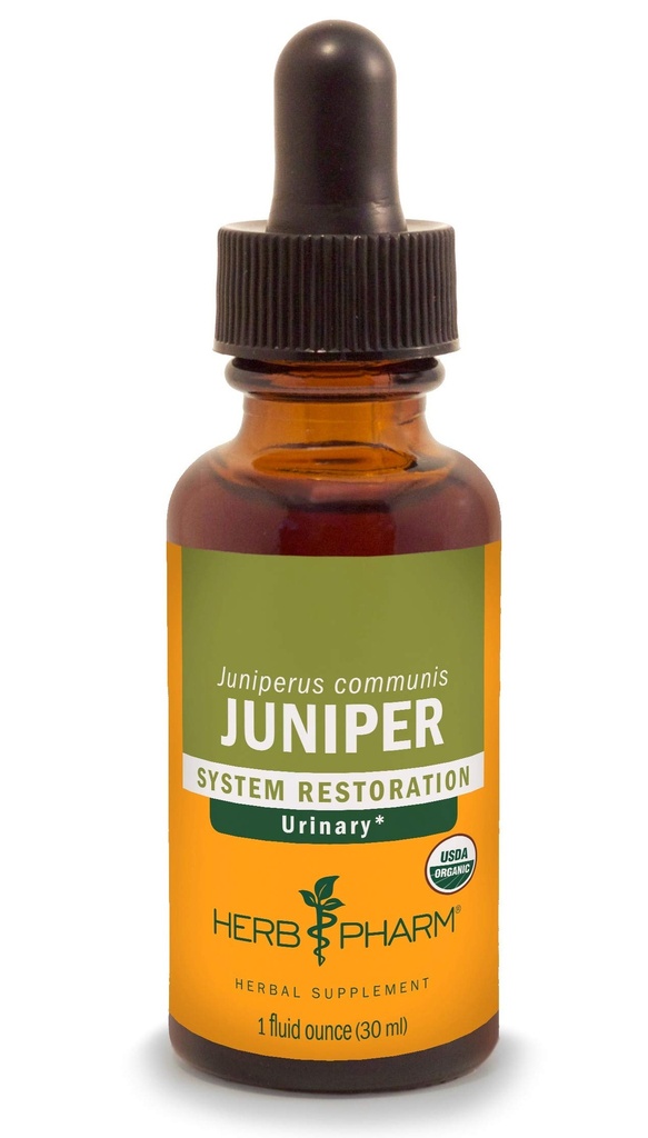 Herb Pharm Certified Organic Liquid Extract for Urinary System Dukung Juniper 1 Fl Oz