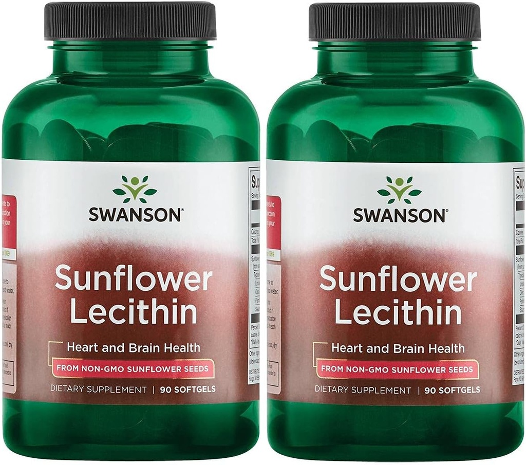 Swanson Sunflower Lesit - Herbal Supplemen Memproyeksikan Fungsi Kesehatan Sehat - Formula Alami Mendukung Kesehatan Hati & Keseimbangan Sehat