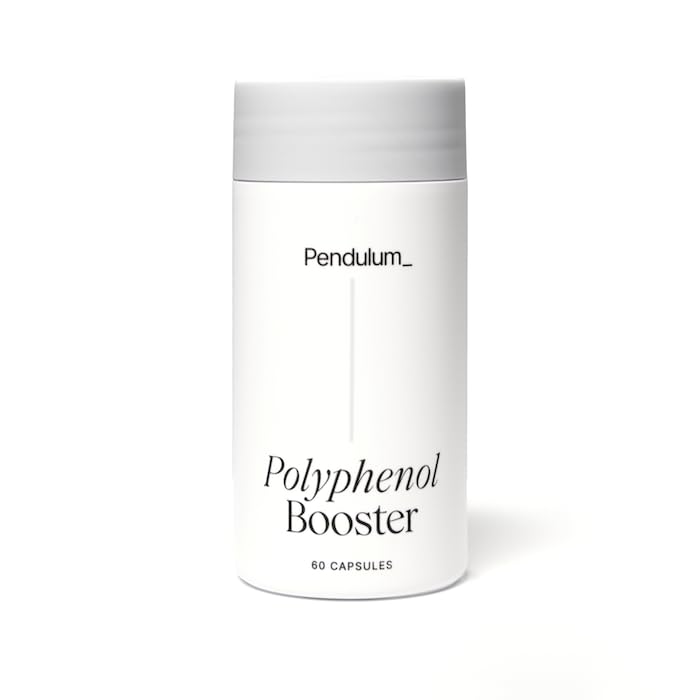 Pendulum Polyphenol Booster, Antiokhidant dari Superfoods, Senyawa Tanaman untuk Kesehatan Baik, Membantu Boost Akkermansia Muciniphila untuk Pria & Perempuan (60 Kasules, 1-Pack)