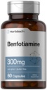 Horbäach Benfotiamine 300mg 124; 60 Capsules 124; Non-GMO, Gluten Free Suplemen
