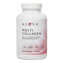 Alaya Hydrolyzed Multi Collagen Peptides Protein Capsules - Tipe I, II, III, V, X Grass-Fed Bovine, Chicken, Marine Collagen Suplemen dengan MSM + GC (Capsules - 120 Count)