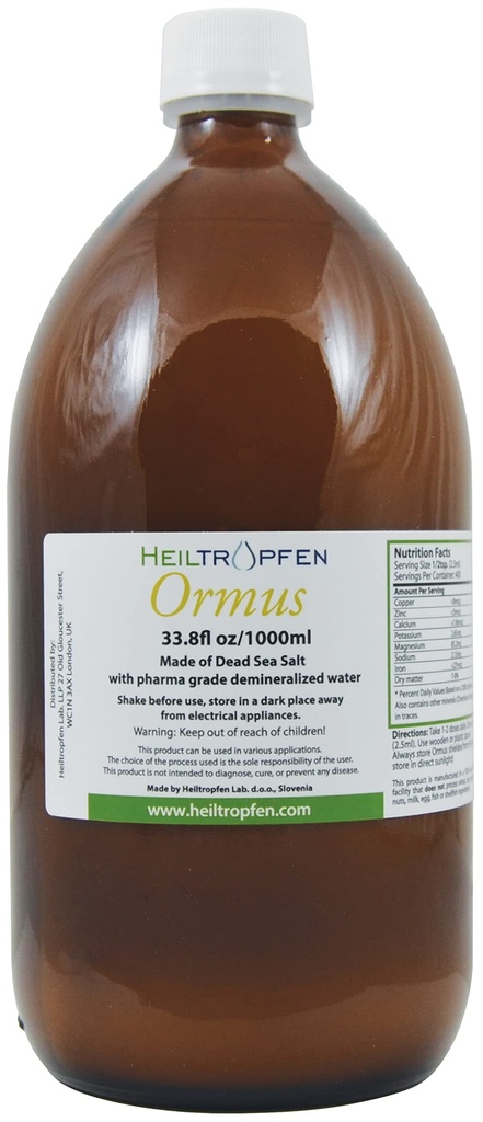 Ormus 33.8 Fl Oz - 1000 ml 124; konsentrasi Orme 124; Atomic Minemary 124; Heiltropfen ®