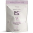 ProT Gold Collagen Protein Powder, 17g Protein Nano-Hydrolyzed Grass Fed Collagen, Vitamin C, 2g Arginine for Weund Dups, Gluten Free, All Natural, Fat and Sugar Free, 0g Carbs, Vanilla, 23 oz, 30