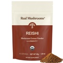 Mushroom Real Reishi Mushroom Powder - Ekstraksi Jamur Organik terpilih tangan - Red Reishi untuk Tranquil Daily Wellness dengan Verifikasi Beta Gespan Vegan, Non-GMO, No Grain Pengisi, 45 Pelayan
