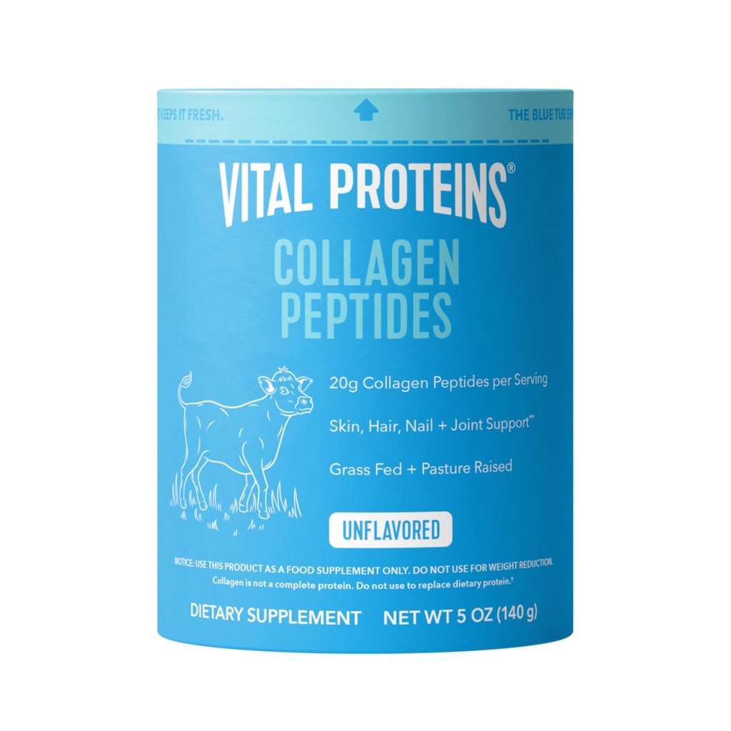 Protein Vital Collagen Peptides Powder Suplement untuk Skin Rambut Nail Gabungan Kesehatan atau Dukungan - Collagen Hidrolized - Unflamited, 7 Servis