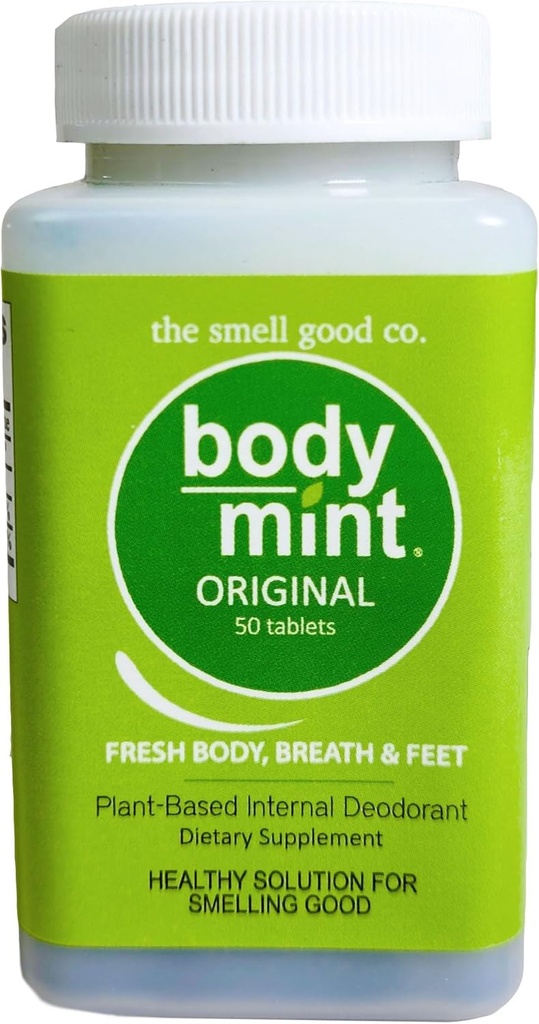 Tubuh Mint Asli 124; Chlorofil Deodorizing Suplement untuk Fall Body Freshness 14; Aluminum-Free Plant-Based Internal Deodorant 12.4; Segar Underarms, Breath, Body & Feet Alag 124; 50 tab