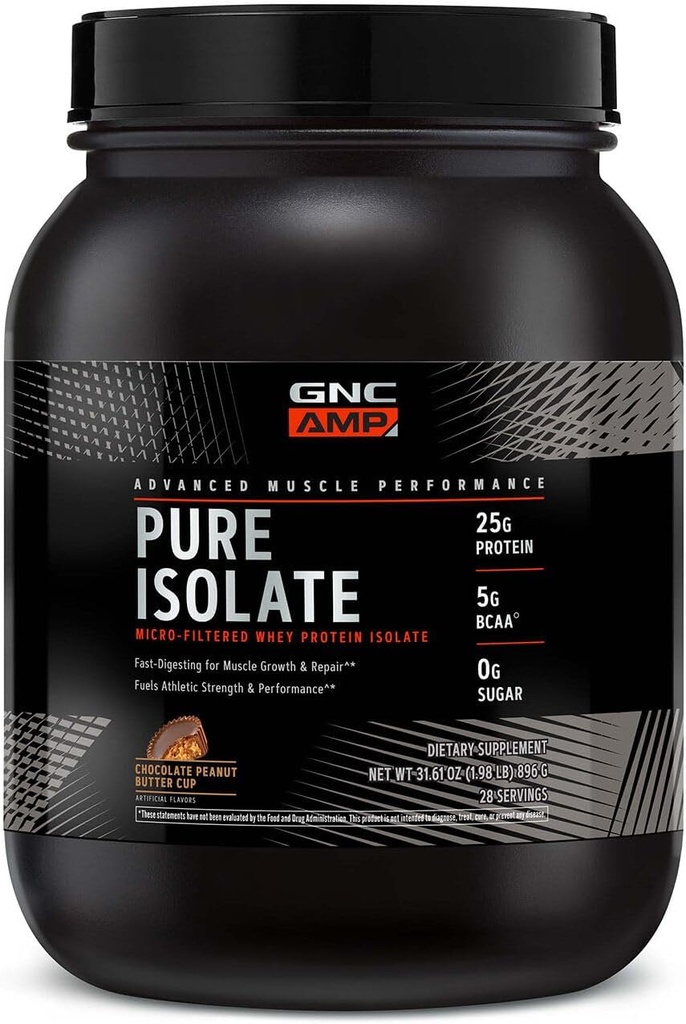GNC AMP Clear Isolate Whey Protein - Chocolate Peanut Butter Cup (28 Pelayan)