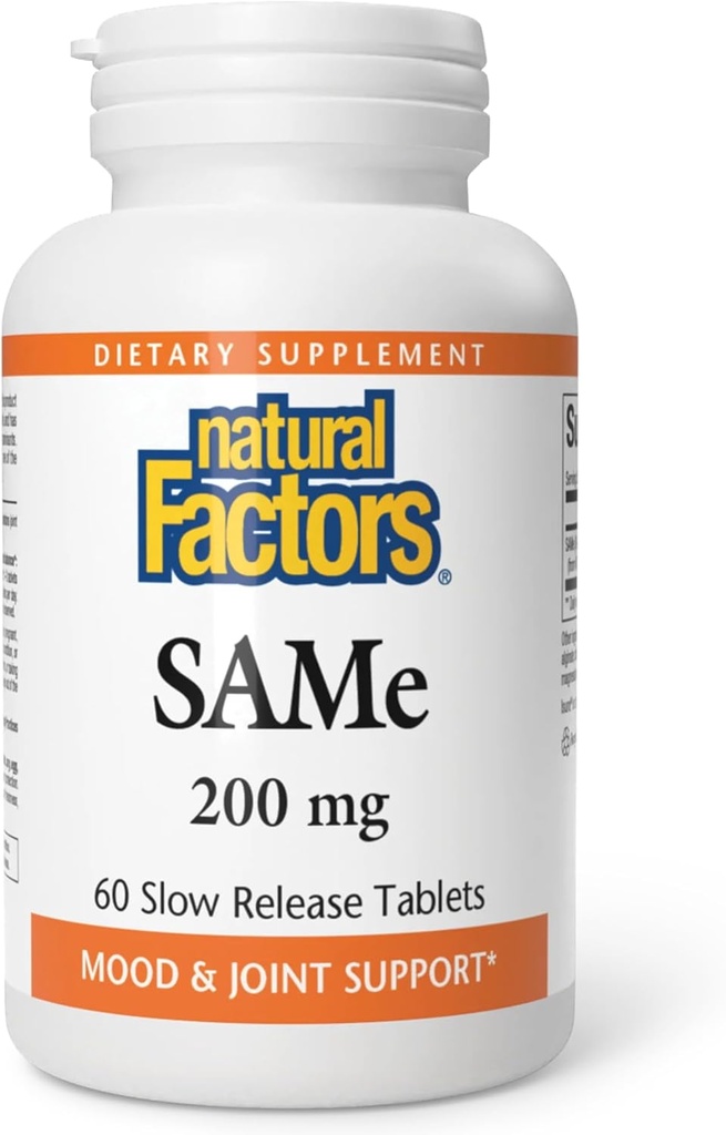 Faktor Alam, SAMe 200 mg, Membantu Elevate Mood dan Improve Gabungan Kesehatan, 60 tablet (60 porsi)