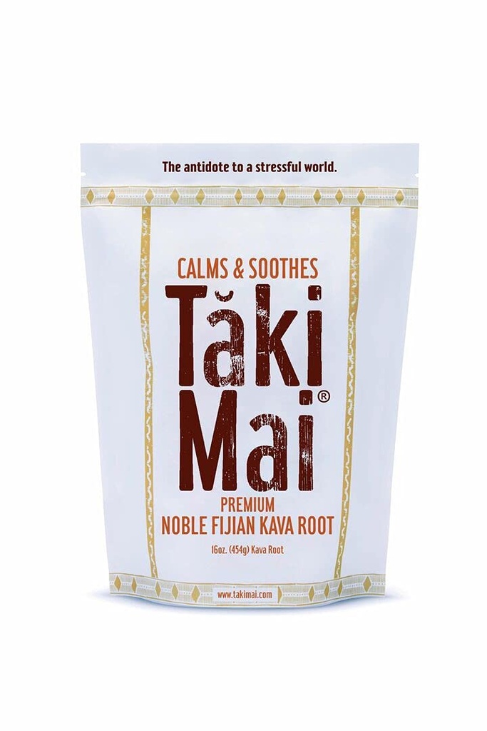 Taki Mai Noble Kava Root Powder 16oz - Authentic Tradisional Grind, Natural Evening Relaxation, Restful Nights and Calm Rituals, 100% Pure Noble Kava