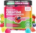 novine Creatine Monohydrate Gummies 5000mg for Men & Women, Chewables Creatine Monohydrate for Muscle Strength, Muscle Builder, Energy Boost, Pre- Workout Supplemen (120 Count)