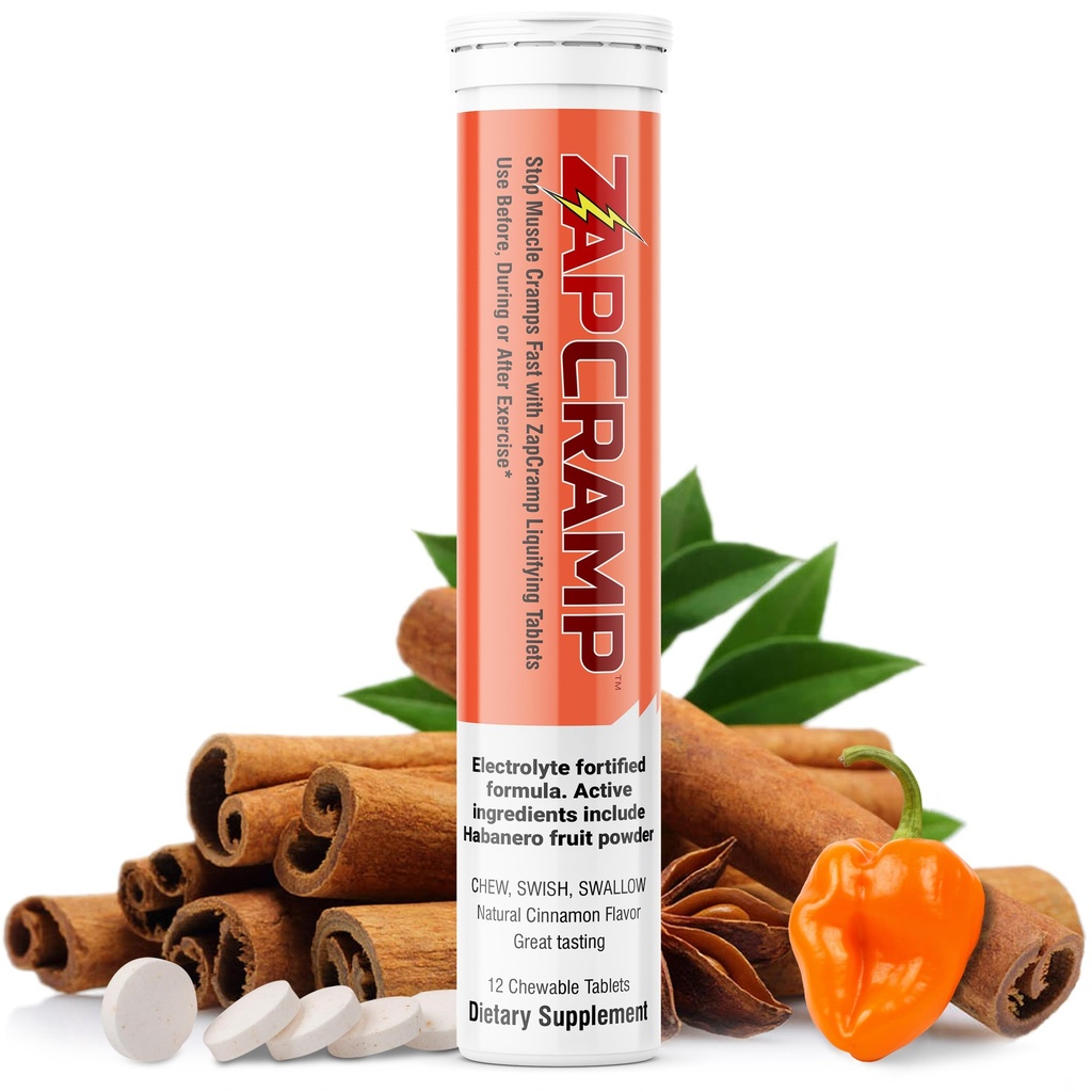Hentikan Kram Otot Cepat dengan Capsaicin dari Habanero Powder Buah Liquifying Cable Tablet dengan Elektrolit untuk Tubuh dan Kram Kaki Relief - 12 Tablet