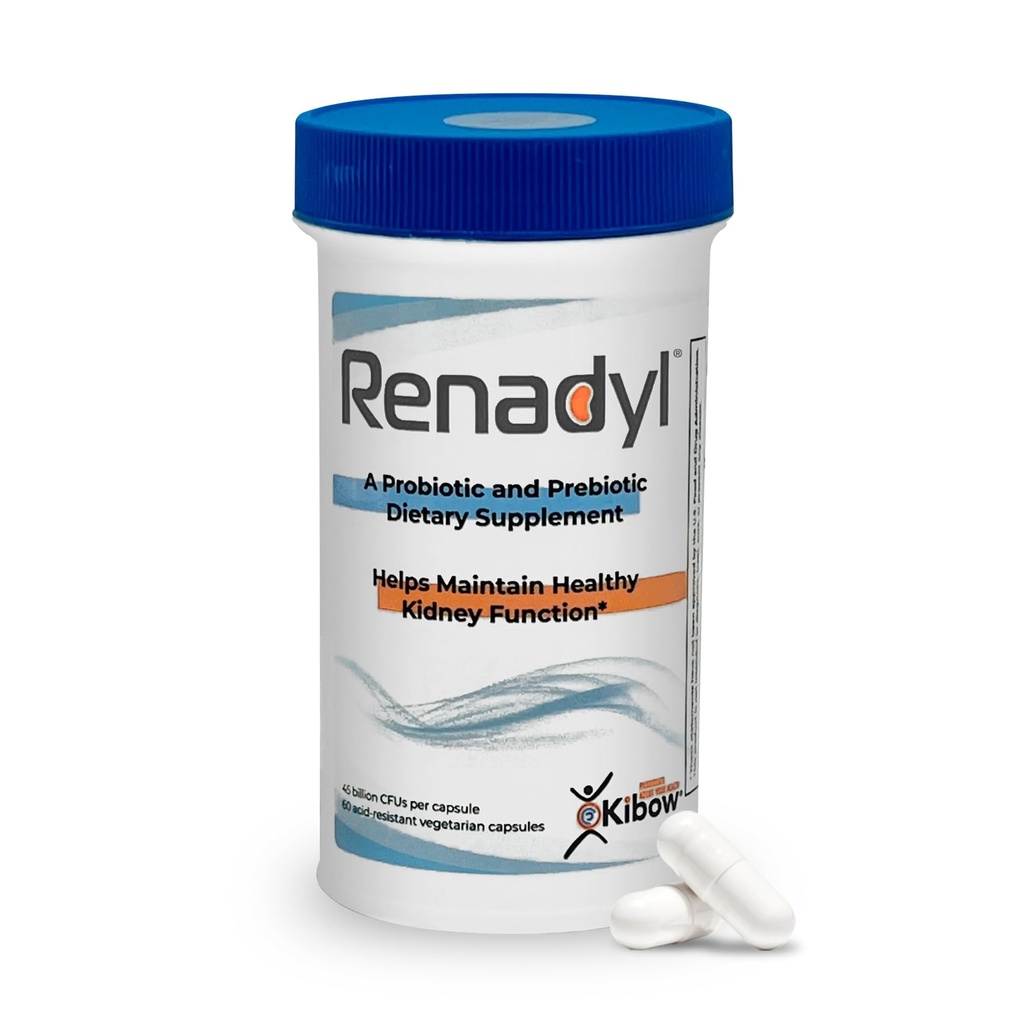 Suplemen Probiotik Renadyl Kidney, 124. Urea, Creakinine, & Uric Aciid Support 14; 45 Milyar CFUs; Diuji secara klinis, Non- GMO, & Dibuat di Amerika Serikat, 60 Capsules (1 Botol, Persediaan 1 Bulan)