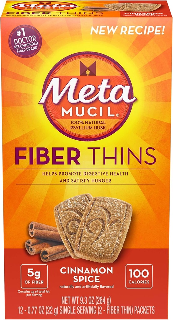 Metamucil Fiber Thins Ukuran 12 Cacah 2 Krips 9.3 Ounce (Nilai Pack 6)