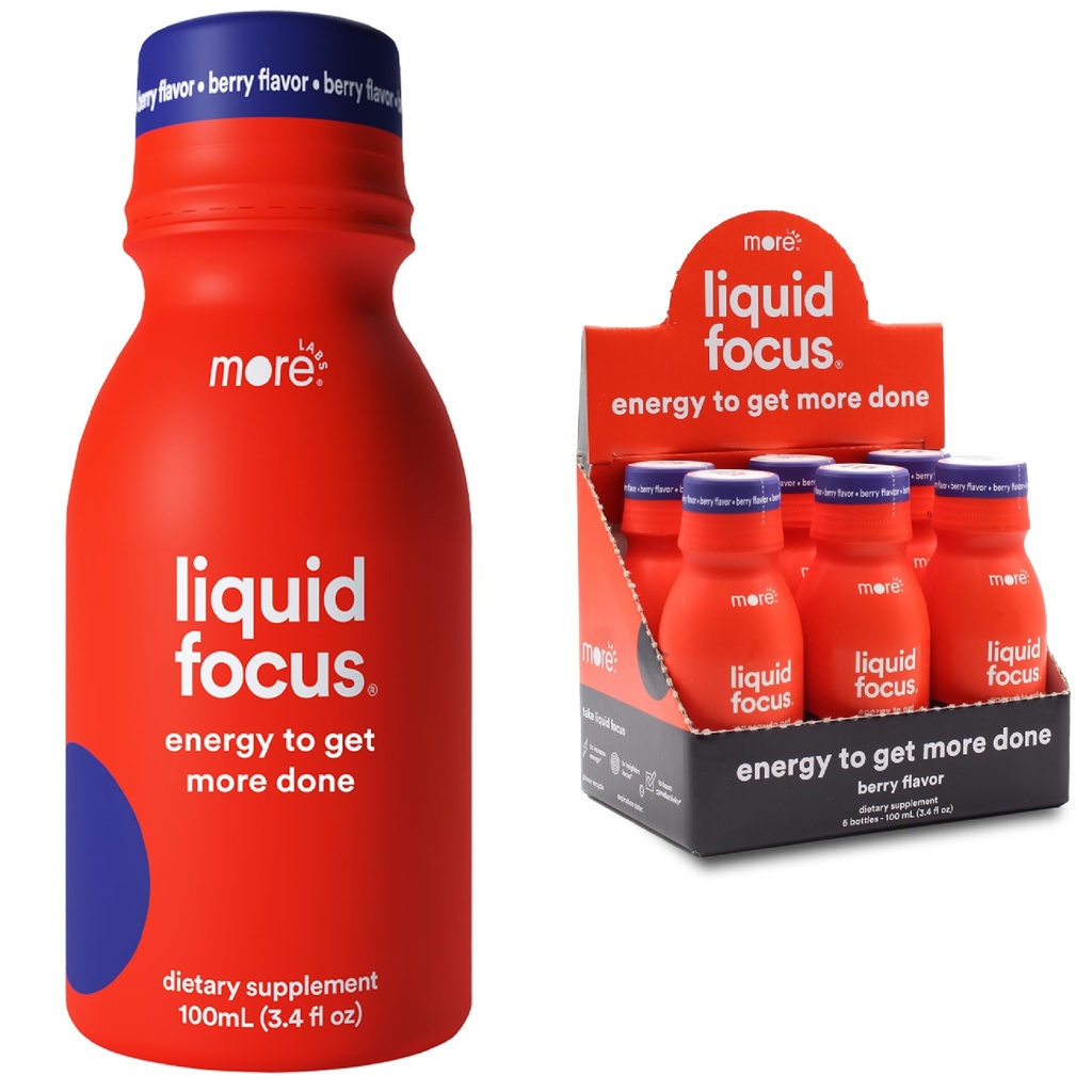 Fokus Cair Labs lainnya, Minuman Pintar Nootropic dengan Antioksidan & Adaptogenic Herbs untuk Energi dan Konsentrasi, Caffeine 150mg (Paket 6)
