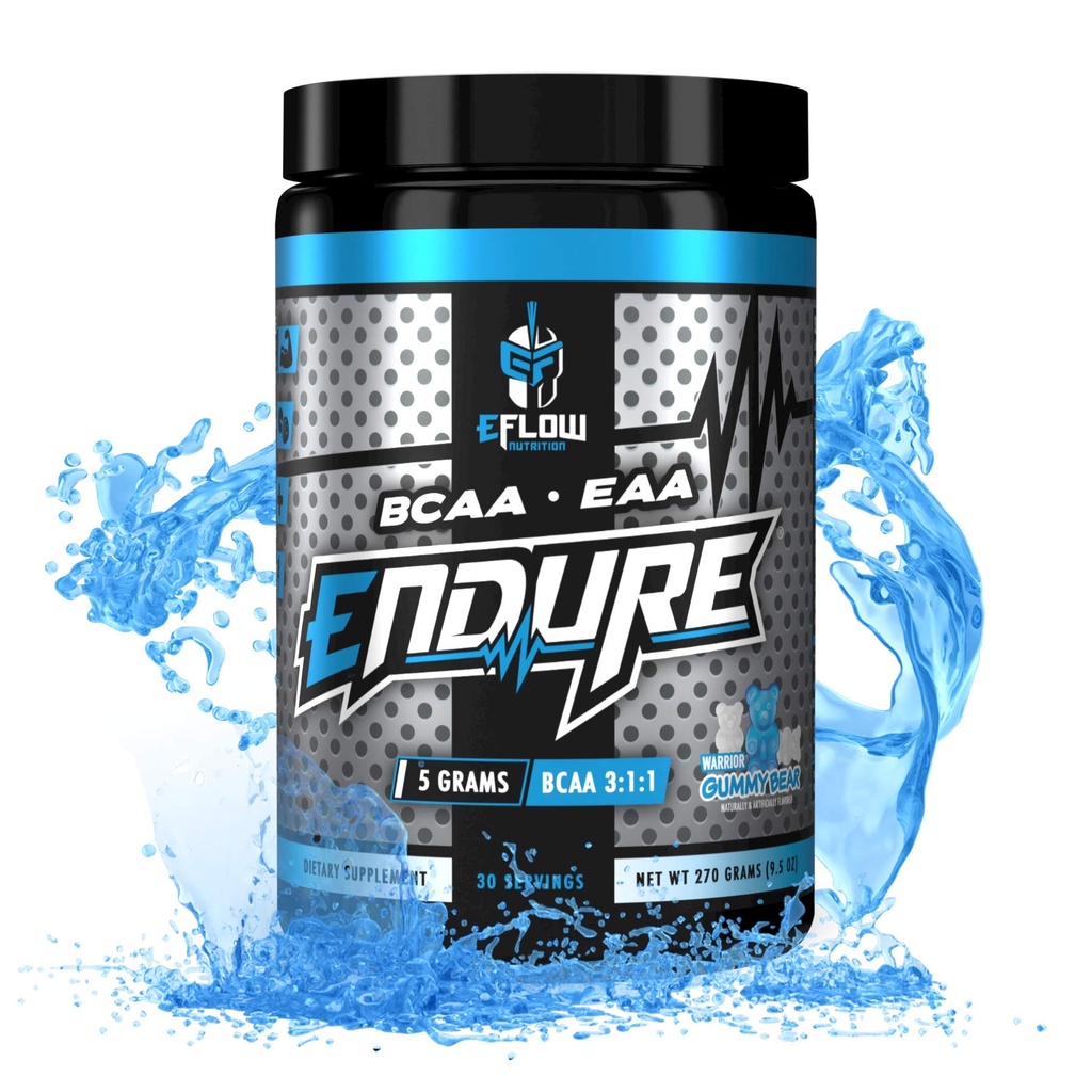EFlow Nutrection Entempt BCAA Plus EAA - Ensitious Amino Acids Electrolite Powder Intra Workout - Impreve Energy, Recovery and Performance - Warrior Gummy Bear (30 Servings)