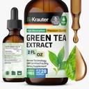 BIO KRAUTER Green Tea Extract Liquid Drops - Green Tea Suplemen - Sumber Antioksidant - Alkohol dan Gula Free - 2 Fl.Oz.