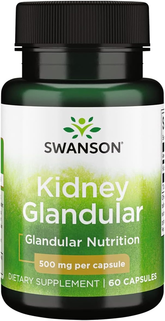 Swanson Raw Ginjal Glandular 500 Miligram 60 Capsules