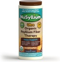 NuSyllium Ultra Psyllium Husk Powder, USDA Organik, 10,7 Oz, Sugar Free Keto-Friendly Fiber Supplemen, Promotes Digetical Health * Orange, 42 Servis