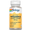 SOLARAY Vitamin E 1000 Softgel Capsules, 670 mg - d Alpha Tocopherol Vitamin E Suplemen - Skin Health, Heart Fungsi dan Antioksidant Dukungan - 60- Hari - 60 Pelayan, 60 Softgeels