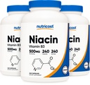 Niasin B3 (Vitamin B3) 500mg, 240 Capsules (3 Botol) - Niasin Flush