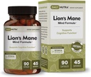 DailyNutra Lion 's Mind Formula - Nootropic Suplemen Untuk Kesehatan Otak Cognitive 124; Mushroom Organik Ekstrak dengan Bacopa, Gingko, dan Gota Kola (90 Capsules)