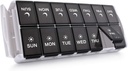 TookMag Weekly Pill Organizer 2 Times sehari, Easy Fill Medicine Pill Organizer AM PM Pill Case, Kotak Pill Large 7 Day untuk Pills / Vitamin / Fish Oil / Suplemen (Patent Terdaftar)