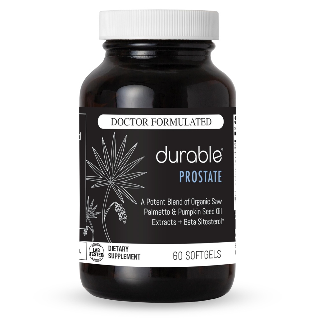 Dutable Prostate - Organic USPlus Saw Palmetto + Beta- Sitosterol - Support Men 's Prostate Health, Bladder Fungsi & Floke-Doctor- Formuments, Dibuat di USA - 30 Day Suppply (60 Softgels)