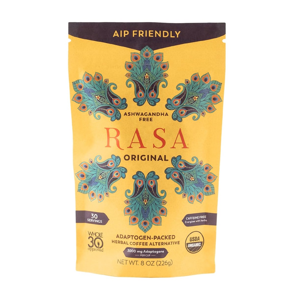 Rasa Asli (AIP Diet Versi) - Adaptogenik Mushroom Coffee Alternatif 124. Dibuat untuk Diet Protokol Autoimun - Tanpa Nightshade 124; Ashwagand- gratis, Vegan, Keto, Seluruh 30, Ayurveda Wellness Tonic dengan Chaga & Reishi (8 oz / 30 Pelayan)
