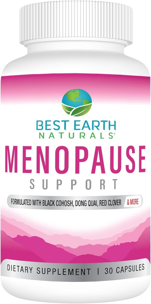 Dukungan Menopause Bumi terbaik untuk Hot Flashes, Mood Swings, Night Sweats, Hormone Healthy Levels dan More. Dibuat dengan Cohosh Hitam, Chasteberry & Lebih