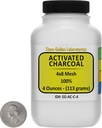 Aktif Arang [C] 100% ACS Grade Course Granules 4 Oz in a Space- Saver Bottle USA