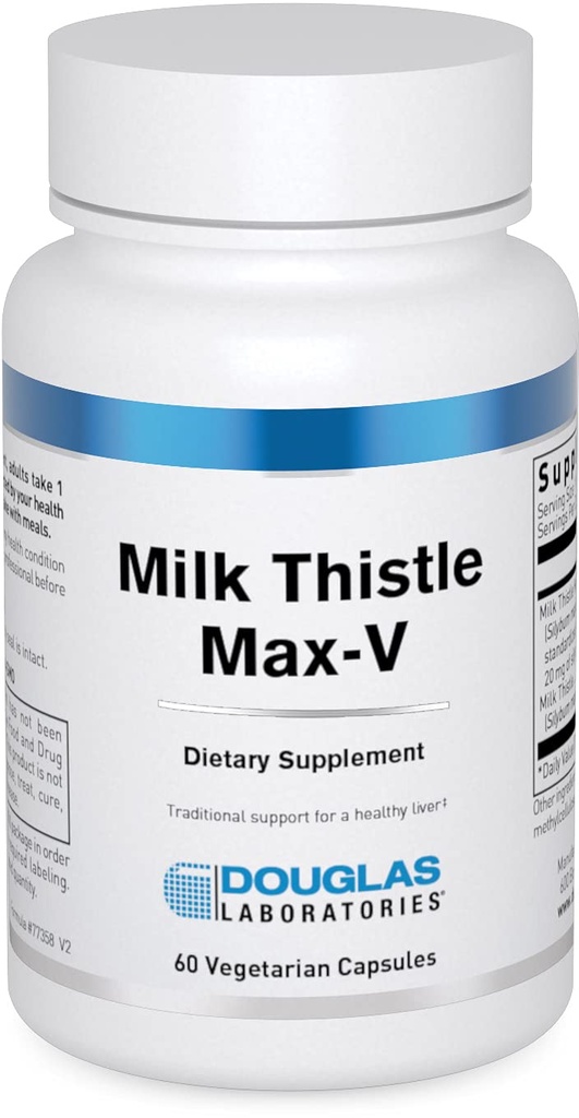 Douglas Laboratorium Susu Thistle Max- V 124; Standardied Herbal Ekstrak untuk Liver Dukungan 124; 60 Capsules
