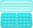 Zoksi Monthly Pill Organizer 1 Times sehari, 30 Hari Pill Box Organizer, One Months Pill Case for Travel, 31 Dayday Medcine Container for Vitamin, Supplemen & Medication (Cyan)