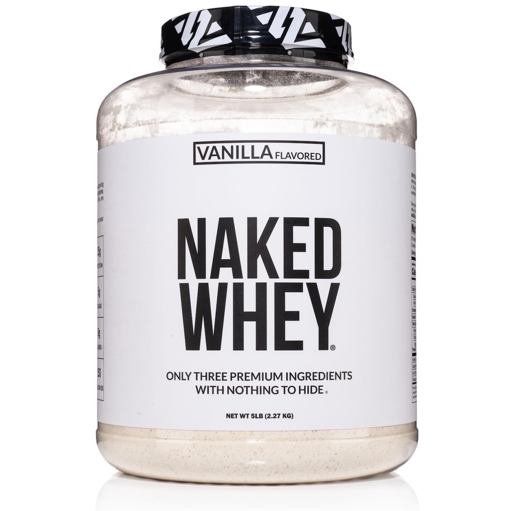 NANYING Vanila Whey Protein Powder - All Natural Grass Fed Whey Protein Powder, Vanilla Flavor, Organic Coconut Sugar, 5Lb Bulk, GMO-Free, Soy Free, Gluten Free - 61 Servings