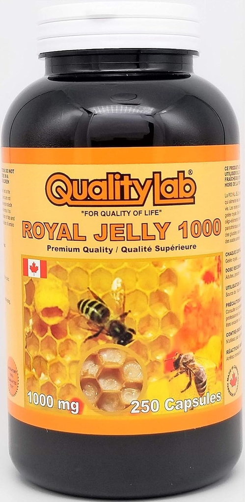 Royal Jelly 1000 mg 250 Capsules (Dibuat di Kanada)
