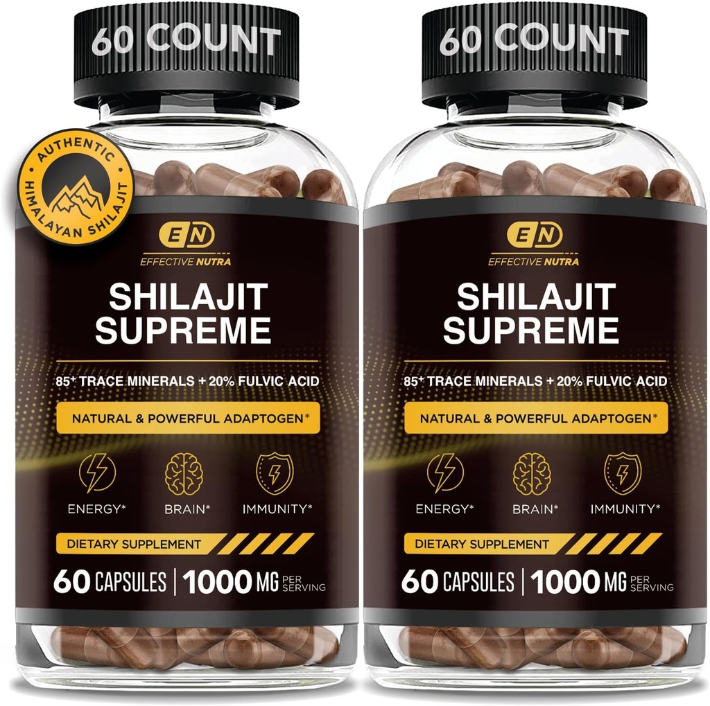 EFFECTIVE NUTRA Pure Shilajit Capsules for Men & Women